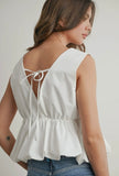 Bubble Hem Peplum Top