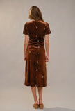 Velvet Embroidered Midi Dress