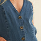 Button Up Sleeveless Romper