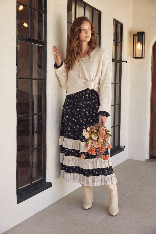 Kind To Planet Convertible Waffle Sweater Top