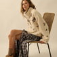 Floral-Embroidered Fleece Pullover