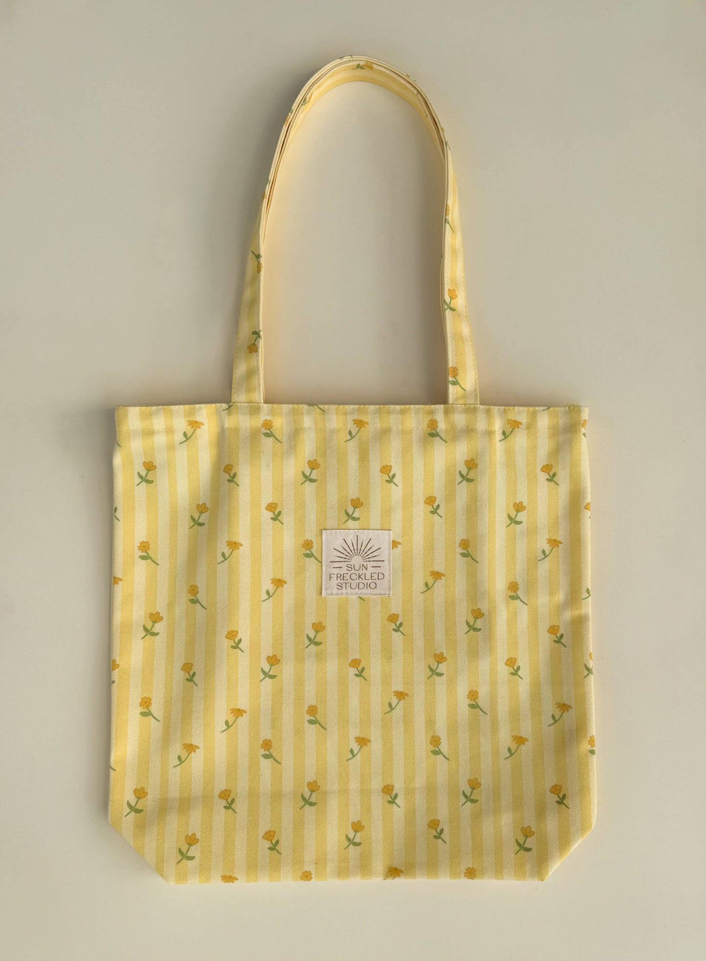 Lemon Blossom Floral Tote Bag