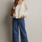 Ruffle Hem Peasant Blouse