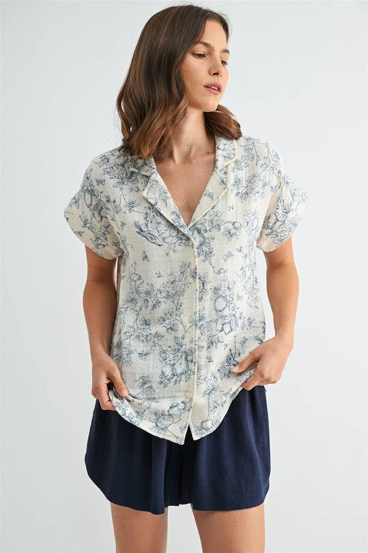 Blue Skies Button Down