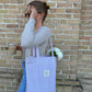 Lavender Gingham Tote Bag