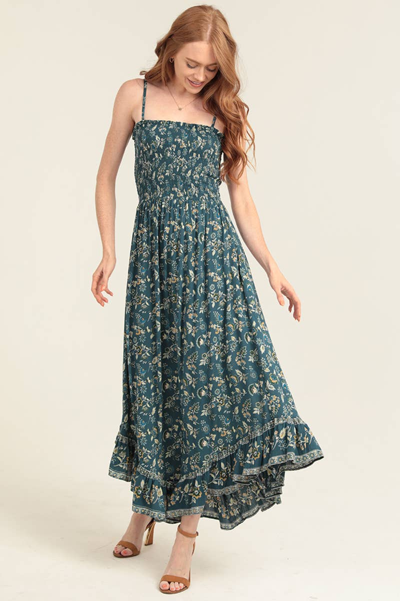 Angled Hem Maxi Dress