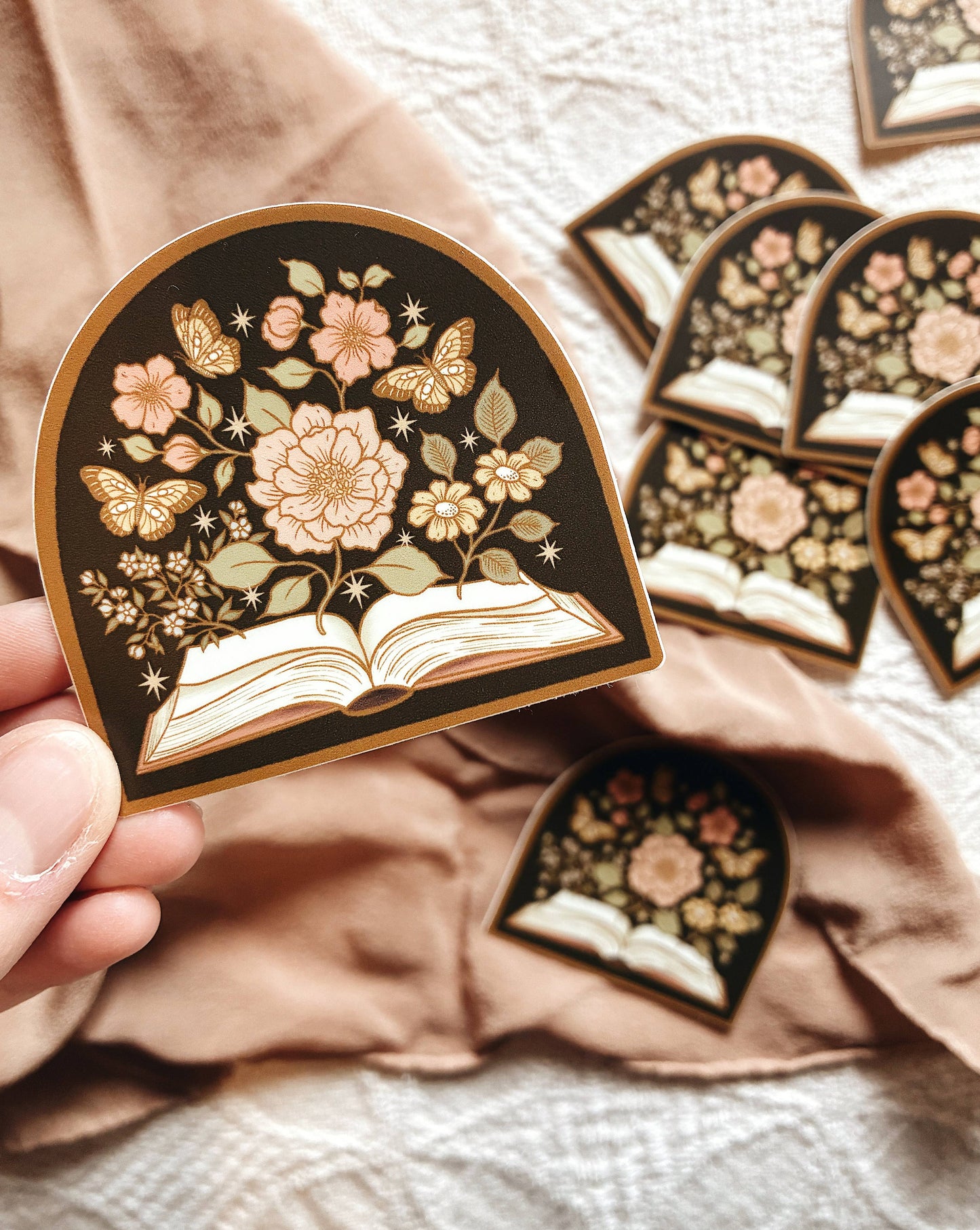 Book Lovers Magical Floral Novel Sticker 2.5" Bookish Decal