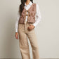 Floral Tie-Front Knit Vest