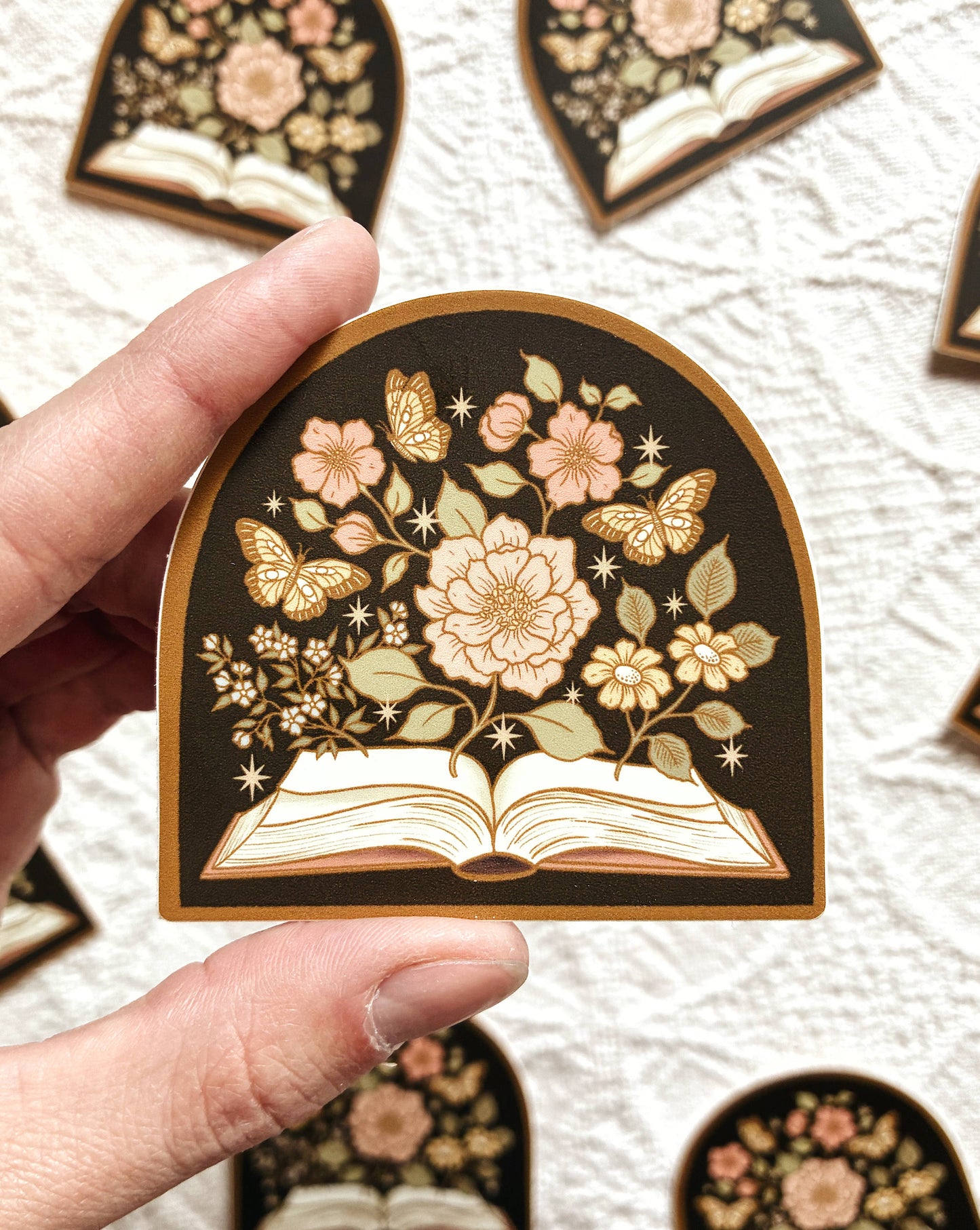 Book Lovers Magical Floral Novel Sticker 2.5" Bookish Decal