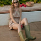 Gingham Fabric Top