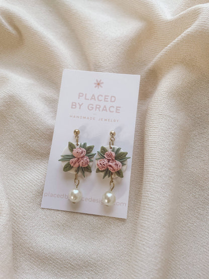 Handmade Birth Flower Earrings, January