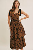 STANDOUT TIERED MIDI DRESS