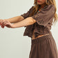 Cedar Tie Front Top
