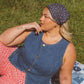 Navy Floral Bandana