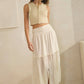 Cotton Tiered Midi Skirt