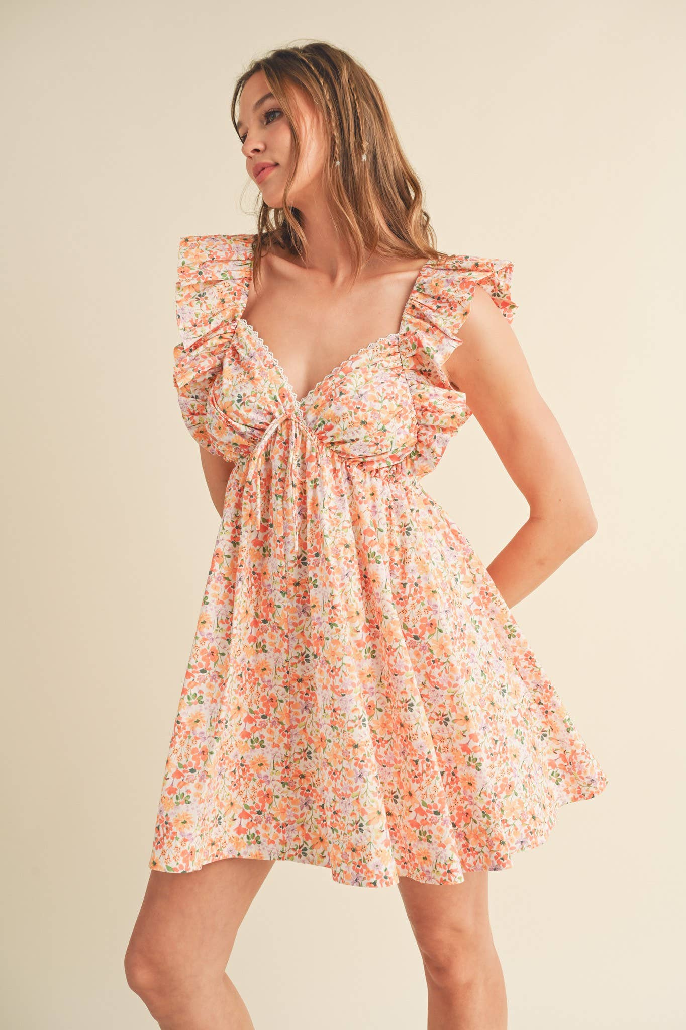 Sweetheart Flutter Mini Dress