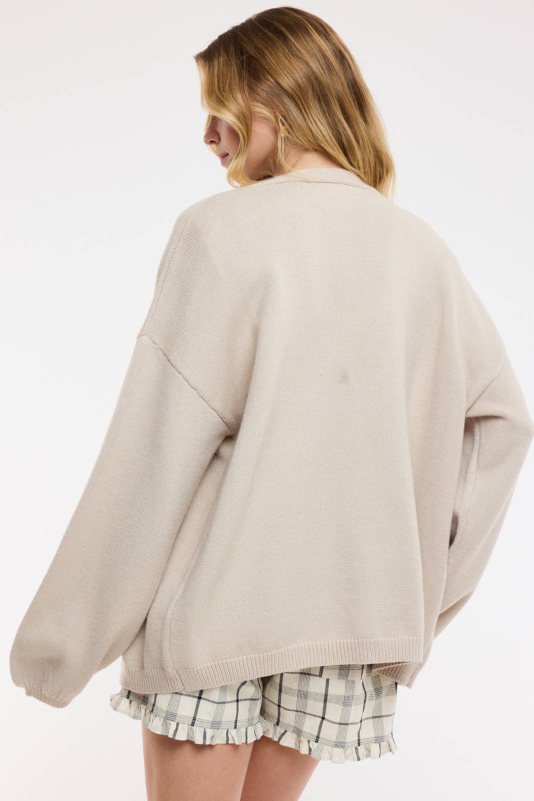 Relaxed Drop Shoulder Cardigan