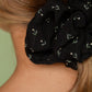 Black Floral Jumbo Scrunchie