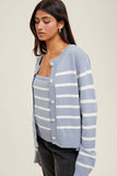 STRIPED CAMI AND CARDIGAN SET