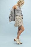 FLORAL CORDUROY MINI SKIRT