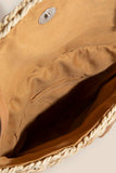 Two Tone Braided Envelope Clutch Bag