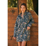 MINERAL-WASHED VICTORIAN FLORAL MINI DRESS