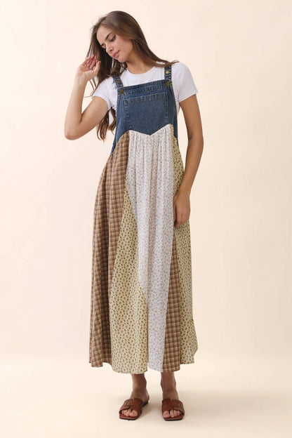 Harvest Patchwork Overall Dress