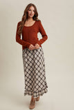LIGHTWEIGHT BUTTON-UP SWEATER TOP