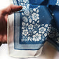 100% Silk Bandana Scarf -Santorini Floral China Blue Western
