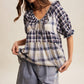 Meadow Plaid Ruffle Top