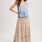 Floral Tiered Midi Skirt