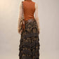 Twin Printed Ruffle Maxi Skirt