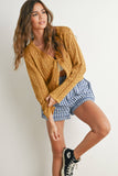 Garterized Gingham Shorts
