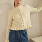 Ruffle Trim Knit Cardigan