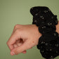 Black Floral Jumbo Scrunchie