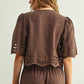 Cedar Tie Front Top