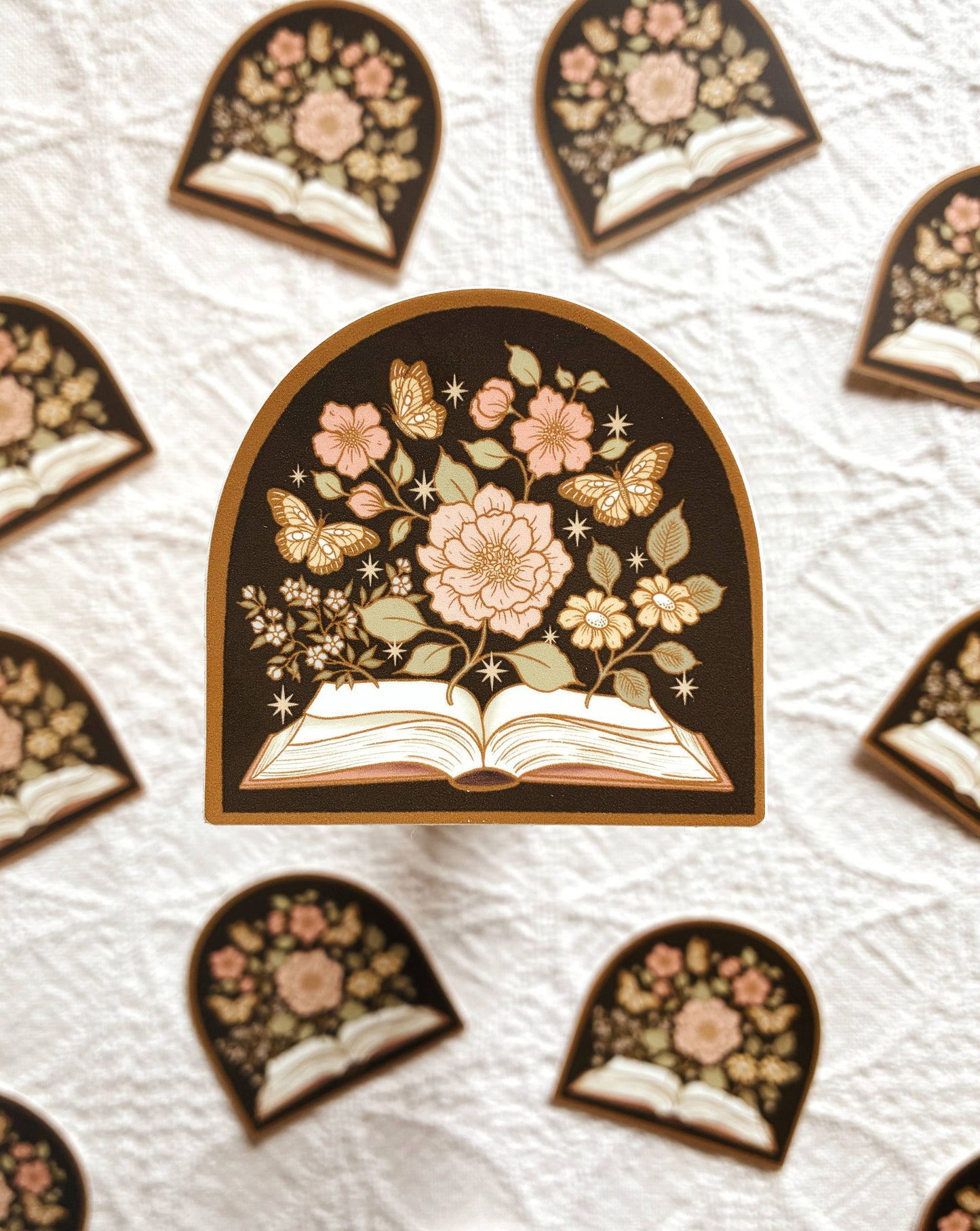 Book Lovers Magical Floral Novel Sticker 2.5" Bookish Decal