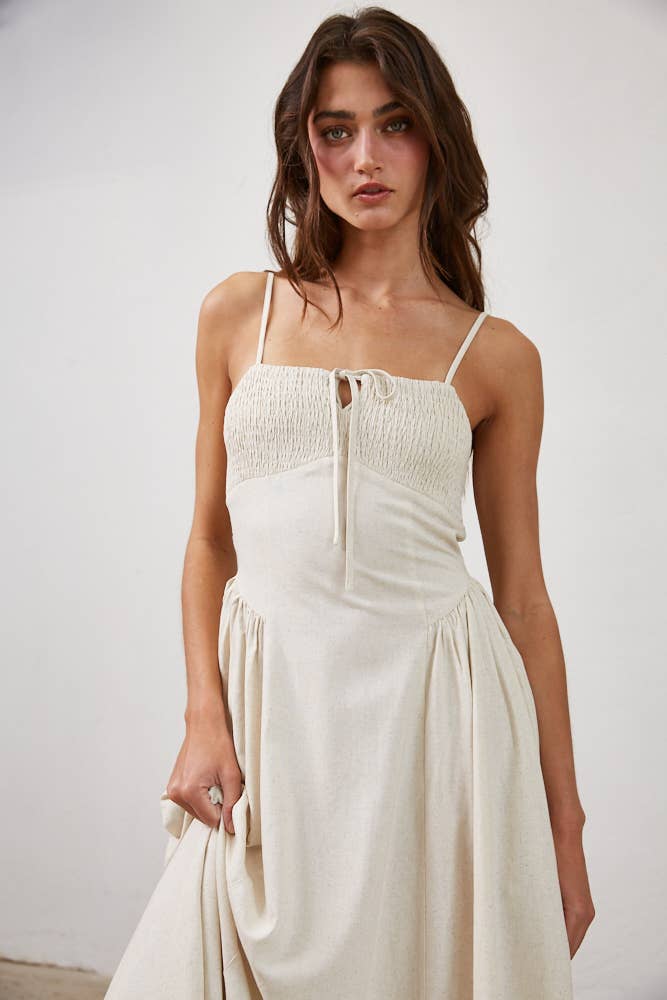 Tie Front Midi Dress