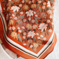 100% Silk Bandana Scarf - Botanical Garden Floral Western