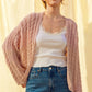 Blush Cable Knit Cardigan