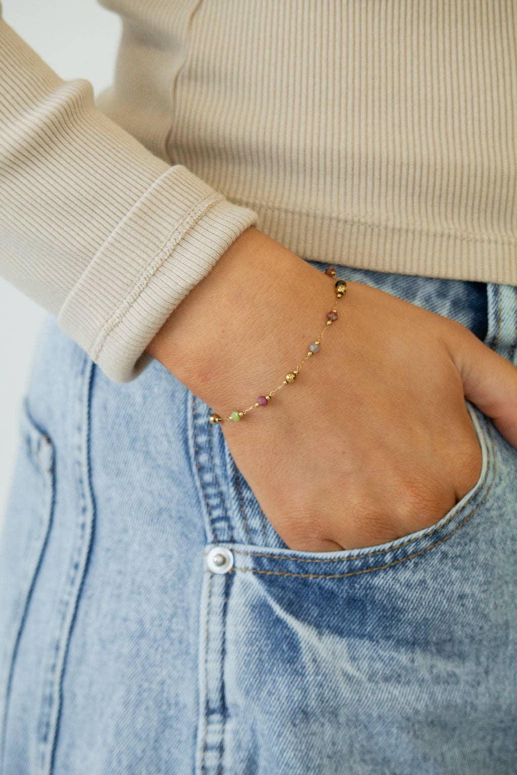 Rainbow Stone Bracelet