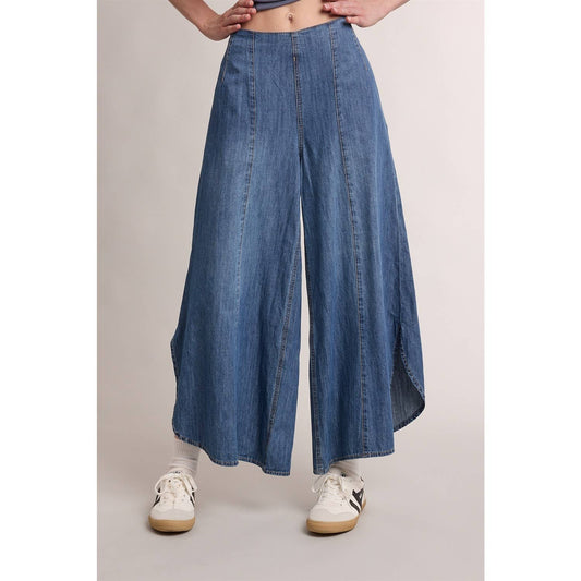 Vintage Wide Leg Cropped Denim
