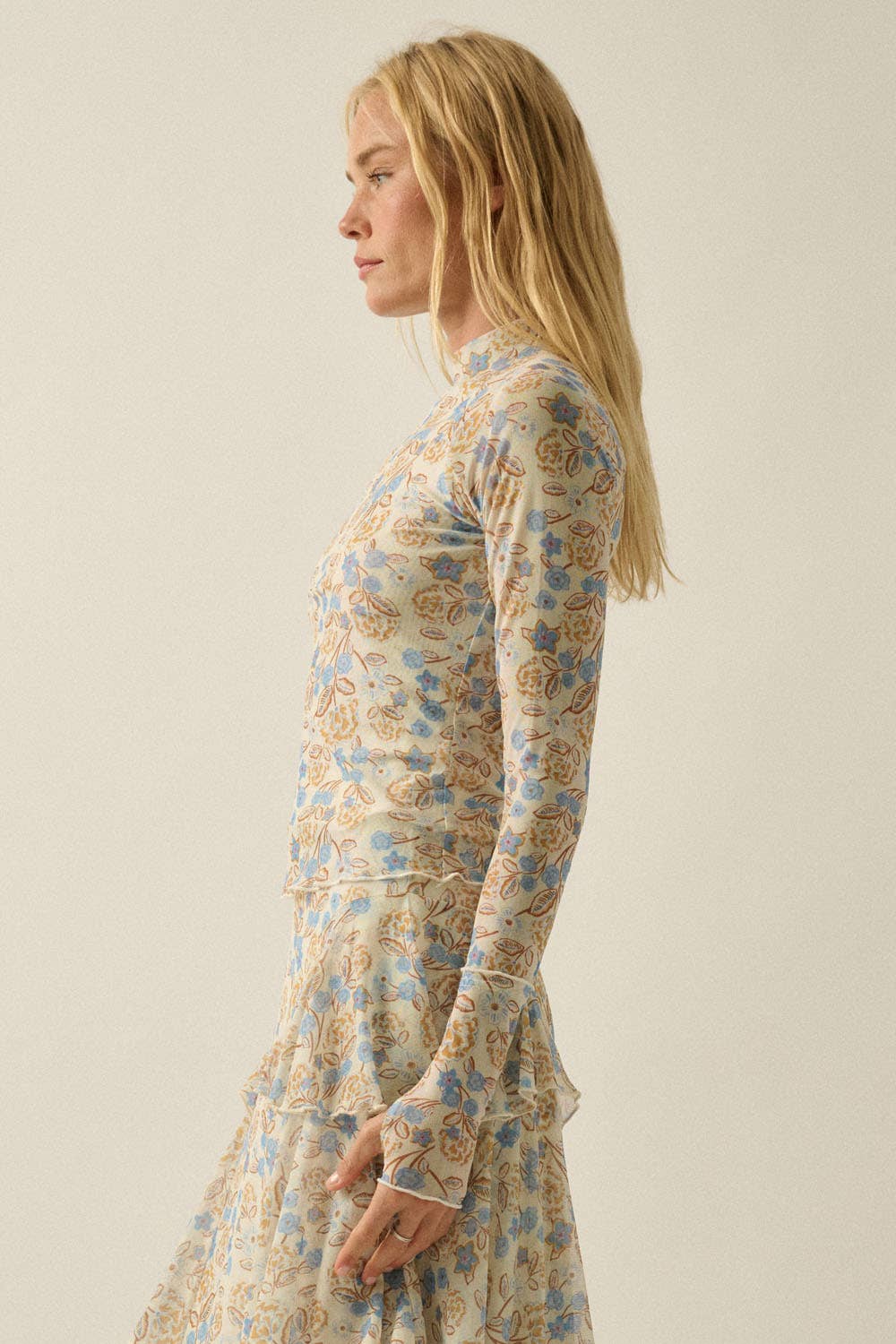 Sheer Bloom Layering Top