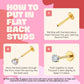 Bow Flat Back Studs