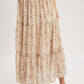 Floral Tiered Midi Skirt