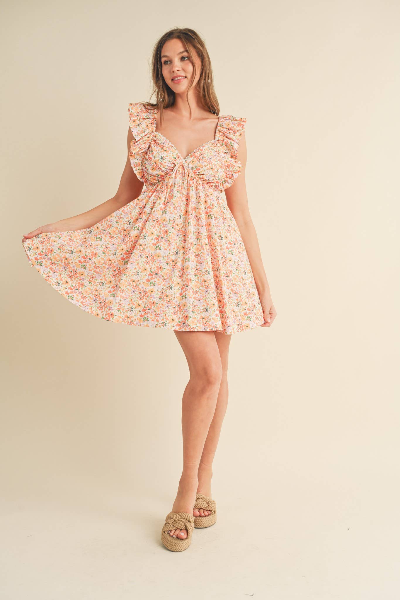 Sweetheart Flutter Mini Dress
