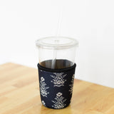 Midnight Damask Drink Sleeve Iced Coffee Sleeve, Drink Cover