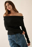 Rib-Knit Foldover Top