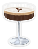 Espresso Martini Cocktail Sticker, 3.1x2.4in