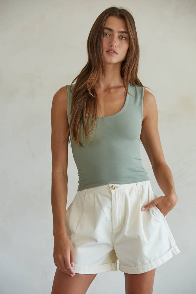 Double Layered Seamless Top (Multiple Colors)